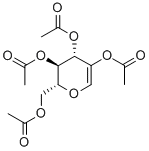 2,3,4,5 四-O-乙酰基-1 脱氧-D-阿拉伯糖基己-1烯吡喃糖 结构式
