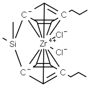 DIMETHYLSILYLBIS(3-N-PROPYLCYCLOPENTADIEN-1-YL)ZIRCONIUM DICHLORIDE 结构式