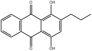 1,4-Dihydroxy-2-propyl-9,10-anthraquinone 结构式