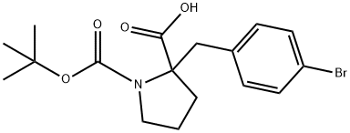 BOC-Α-(4-溴苄基)-DL-PRO-OH 结构式