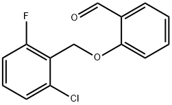 2-[(2-氯-6-氟苯甲基)氧]苯甲醛 结构式