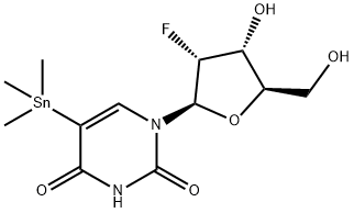 2'-脱氧-2'-氟-5-(三甲基锡烷基)尿苷 结构式