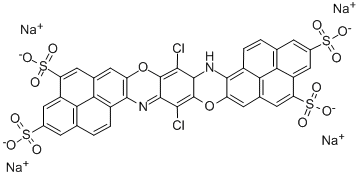 tetrasodium 8,19-dichlorodiphenaleno[1,9-ab:1',9'-lm]triphenodioxazinetetrasulphonate 结构式