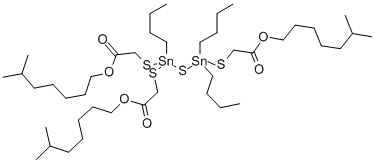 triisooctyl 2,2',2''-[(1,1,3-tributyldistannathian-1-yl-3-ylidene)tris(thio)]triacetate 结构式