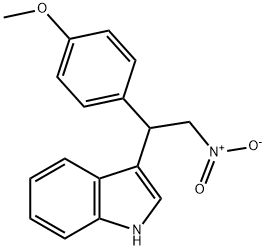 3-[1-(4-甲氧基苯基)-2-硝基乙基]-1H-吲哚 结构式