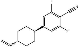 4-(反式-4-乙烯基环己基)-2,6-二氟苄腈 结构式