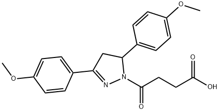 4-[3,5-BIS-(4-METHOXY-PHENYL)-4,5-DIHYDRO-PYRAZOL-1-YL]-4-OXO-BUTYRIC ACID 结构式