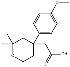 [4-(4-METHOXY-PHENYL)-2,2-DIMETHYL-TETRAHYDRO-PYRAN-4-YL]-ACETIC ACID 结构式