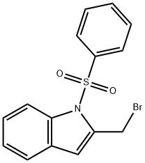 2-(BROMOMETHYL)-1-(PHENYLSULFONYL)-1H-INDOLE 结构式