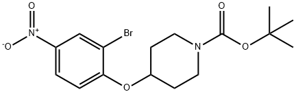 T-BUTYL 4-(2-BROMO-4-NITROPHENOXY)PIPERIDINE-1-CARBOXYLATE 结构式