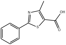 4-甲基-2-苯基-1,3-噻唑-5-羧酸 结构式