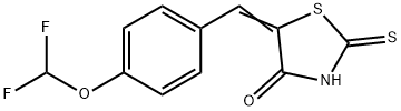 5-(4-二氟甲氧基-苯亚甲基)-2-硫代-四氢噻唑-4-酮 结构式