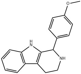 9H-吡啶并(3,4-6)吲哚,1,2,3,4-四氢-1-(对-甲氧苯基)-,盐酸盐 结构式