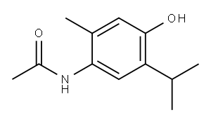 N-[4-羟基 -2-甲基-5-(1-甲基乙基)苯基]乙酰胺 结构式