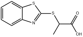 2-(苯并噻唑-2-基硫基)-丙酸 结构式