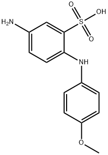 5-amino-2-(p-methoxyanilino)benzenesulphonic acid 结构式