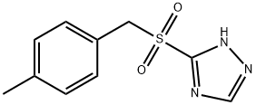 3-[(4-甲基苯甲基)磺酰基]-1H-1,2,4-三唑 结构式