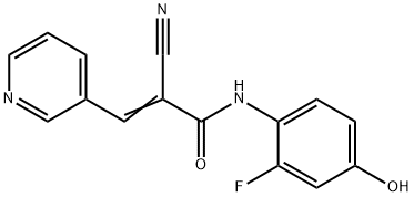 (E)-2-cyano-N-(2-fluoro-4-hydroxyphenyl)-3-(3-pyridinyl)-2-propenamide 结构式
