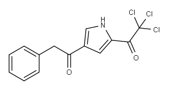 2,2,2-Trichloro-1-[4-(2-phenylacetyl)-1H-pyrrol-2-yl]-1-ethanone 结构式