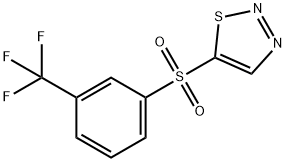 5-{[3-(trifluoromethyl)phenyl]sulfonyl}-1,2,3-thiadiazole 结构式