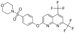 Morpholine, 4-[[4-[[5,7-bis(trifluoromethyl)-1,8-naphthyridin-2-yl]oxy]phenyl]sulfonyl]- (9CI) 结构式