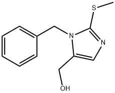 1-苄基-5-羟甲基-2-甲硫基-1H-咪唑 结构式