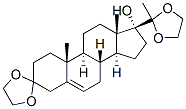 17-hydroxypregn-5-ene-3,20-dione cyclic bis(ethylene acetal)  结构式
