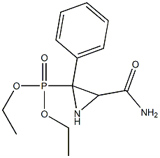 [3-(Aminocarbonyl)-2-phenyl-2-aziridinyl]phosphonic acid diethyl ester 结构式