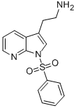 1-苯磺酰基-1H-吡咯并[2,3-B]吡啶-3-乙胺 结构式
