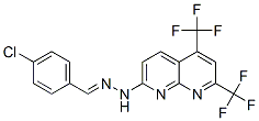 Benzaldehyde, 4-chloro-, [5,7-bis(trifluoromethyl)-1,8-naphthyridin-2-yl]hydrazone (9CI) 结构式