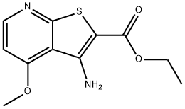 3-氨基-4-甲氧基噻吩并[2,3-B]吡啶-2-羧酸乙酯 结构式