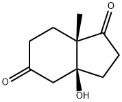 (+)-六氢-3A-羟基-7A-甲基-1H-茚-1,5(6H)-二酮 结构式