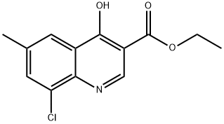 8-氯-4-羟基-6-甲基喹啉-3-羧酸乙酯 结构式