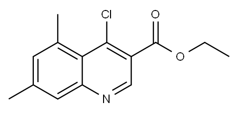 4-氯-5,7-二甲基喹啉-3-甲酸乙酯 结构式