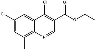 4,6-二氯-8-甲基喹啉-3-羧酸乙酯 结构式