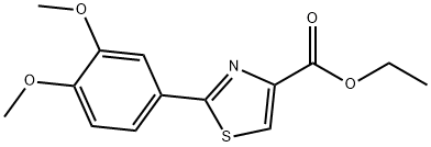 2-(3,4-二甲氧基苯基)噻唑-4-羧酸乙酯 结构式