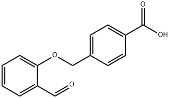 4-[(2-甲烷酰苯氧基)甲基]苯甲酸 结构式