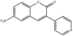 6-Amino-3-(4-pyridyl)coumarin 结构式