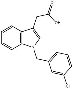 2-[1-(3-CHLOROBENZYL)-1H-INDOL-3-YL]ACETIC ACID 结构式