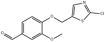 4-((2-氯噻唑-5-基)甲氧基)-3-甲氧基苯甲醛 结构式