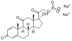 Pregna-1,4-diene-3,11,20-trione, 17-hydroxy-21-(phosphonooxy)-, disodium salt 结构式