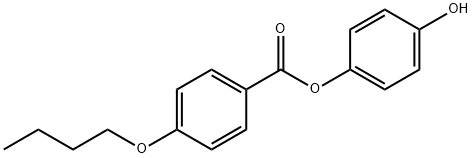 4-丁氧苯甲酸-4-羟基苯酯 结构式