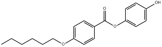 4-己氧基苯甲酸-4-羟基苯酯 结构式