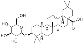 齐墩果酸-3-O-Β-D-葡萄糖 结构式