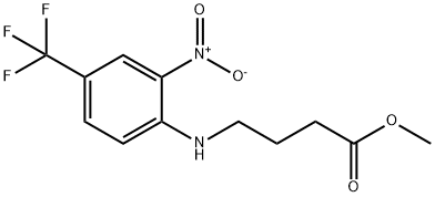 甲基-4-[2-硝基-4-(三氟甲基)苯胺]羧酸丁酯 结构式