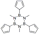 2,4,6-Tri(2,4-cyclopentadien-1-yl)-1,3,5-trimethylborazine 结构式