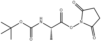 叔丁氧羰基-L-丙氨酸 N-丁二酰亚胺酯 结构式