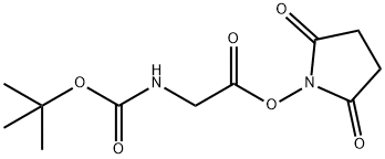 BOC-甘氨酸-N-羟基琥柏酰亚胺酯 结构式