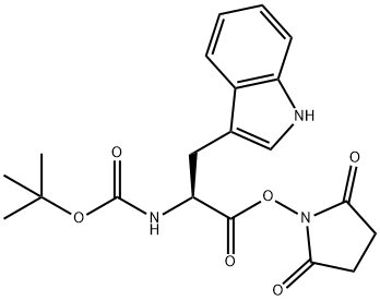 BOC-L-色氨酸羟基琥珀酰亚胺酯 结构式