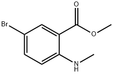 5-溴-2-(甲基氨基)苯甲酸甲酯 结构式